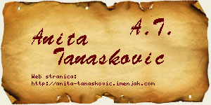 Anita Tanasković vizit kartica